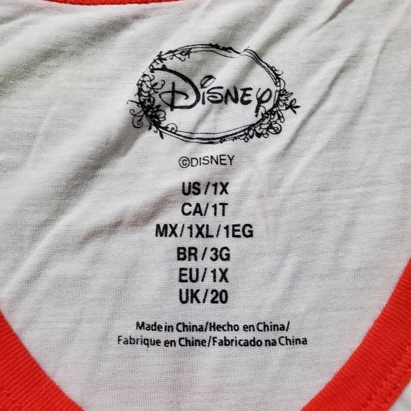 Ladies Disney Mickey Mouse Ringer Tee. XL. - Picture 3 of 7